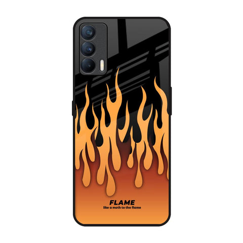 Fire Flame Realme X7 Glass Back Cover Online