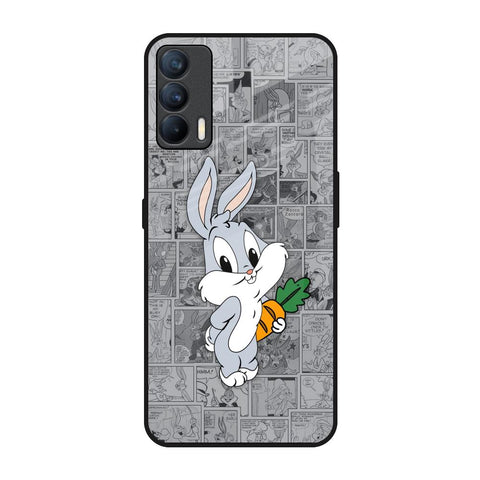 Cute Baby Bunny Realme X7 Glass Back Cover Online