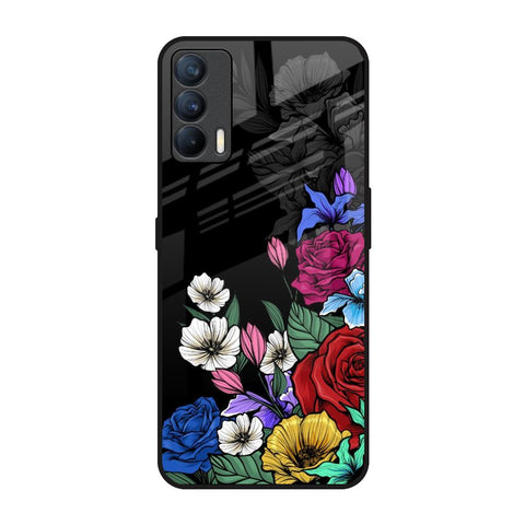 Rose Flower Bunch Art Realme X7 Glass Back Cover Online