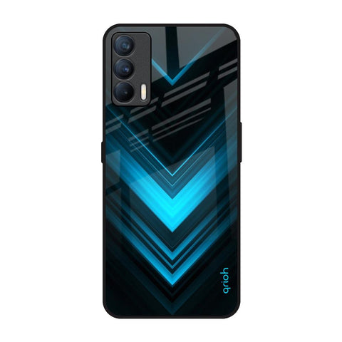 Vertical Blue Arrow Realme X7 Glass Back Cover Online