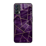 Geometric Purple Realme X7 Glass Back Cover Online