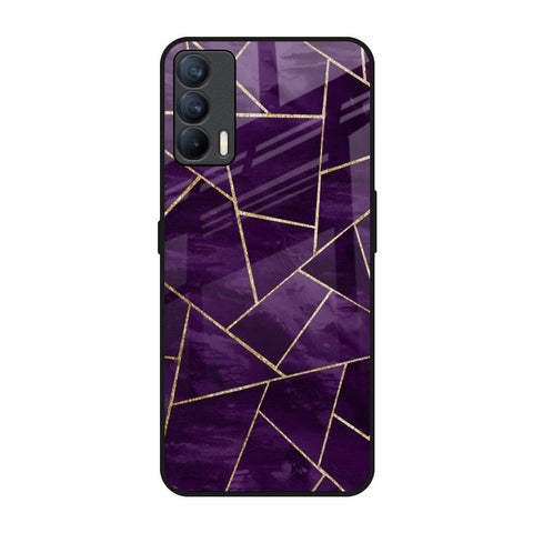 Geometric Purple Realme X7 Glass Back Cover Online
