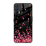 Heart Rain Fall Realme X7 Glass Back Cover Online