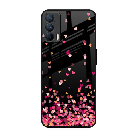 Heart Rain Fall Realme X7 Glass Back Cover Online