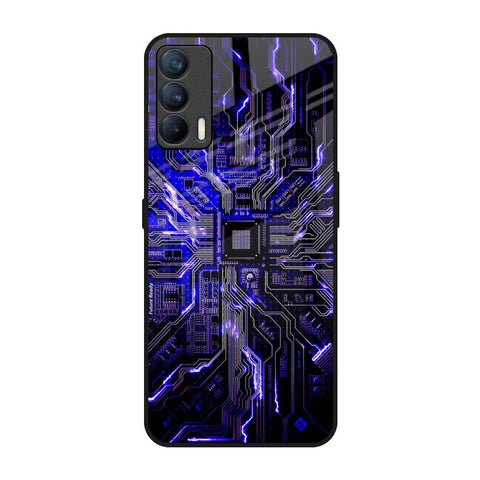 Techno Color Pattern Realme X7 Glass Back Cover Online
