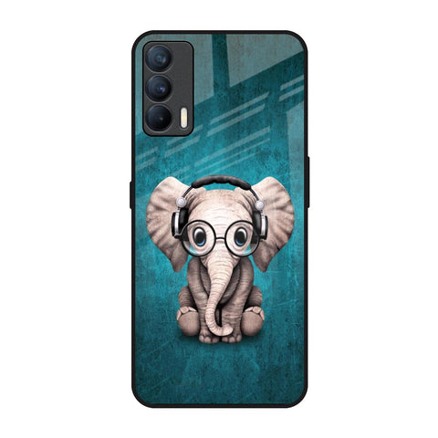 Adorable Baby Elephant Realme X7 Glass Back Cover Online