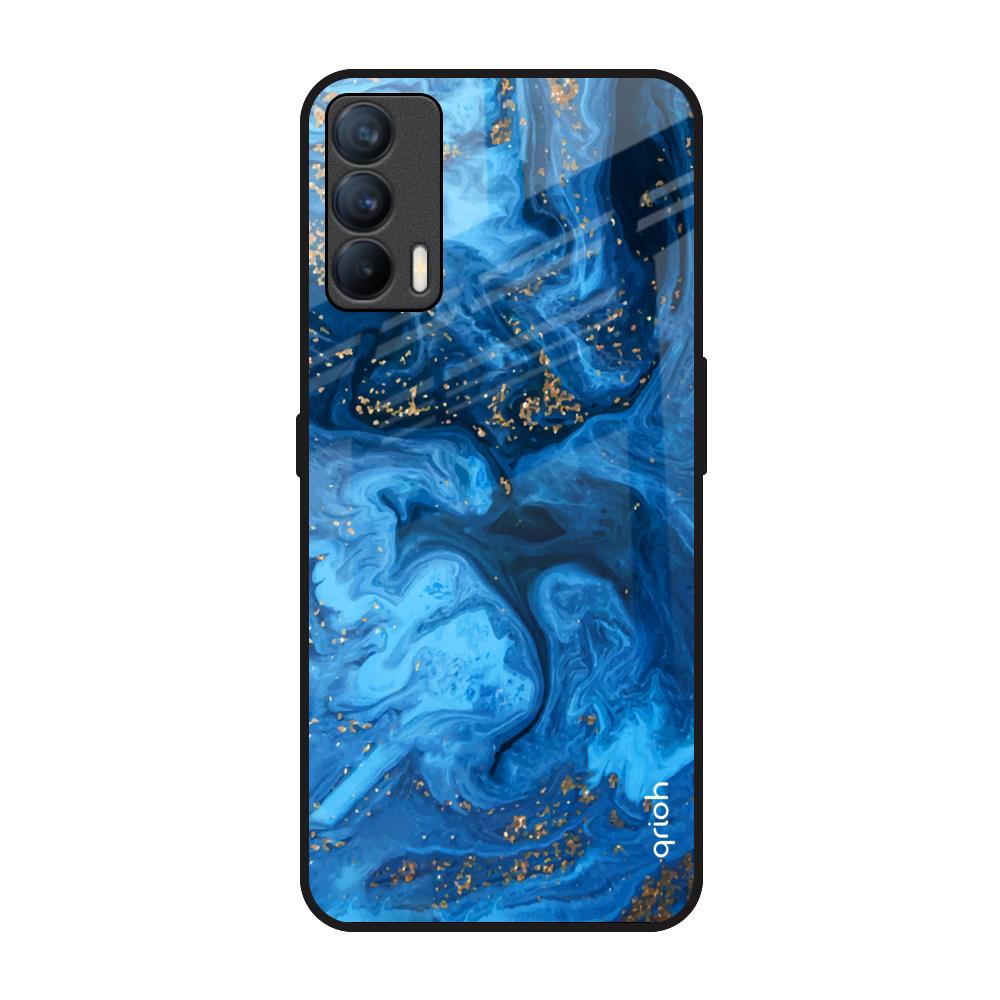 Gold Sprinkle Realme X7 Glass Back Cover Online