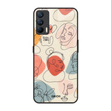 Abstract Faces Realme X7 Glass Back Cover Online
