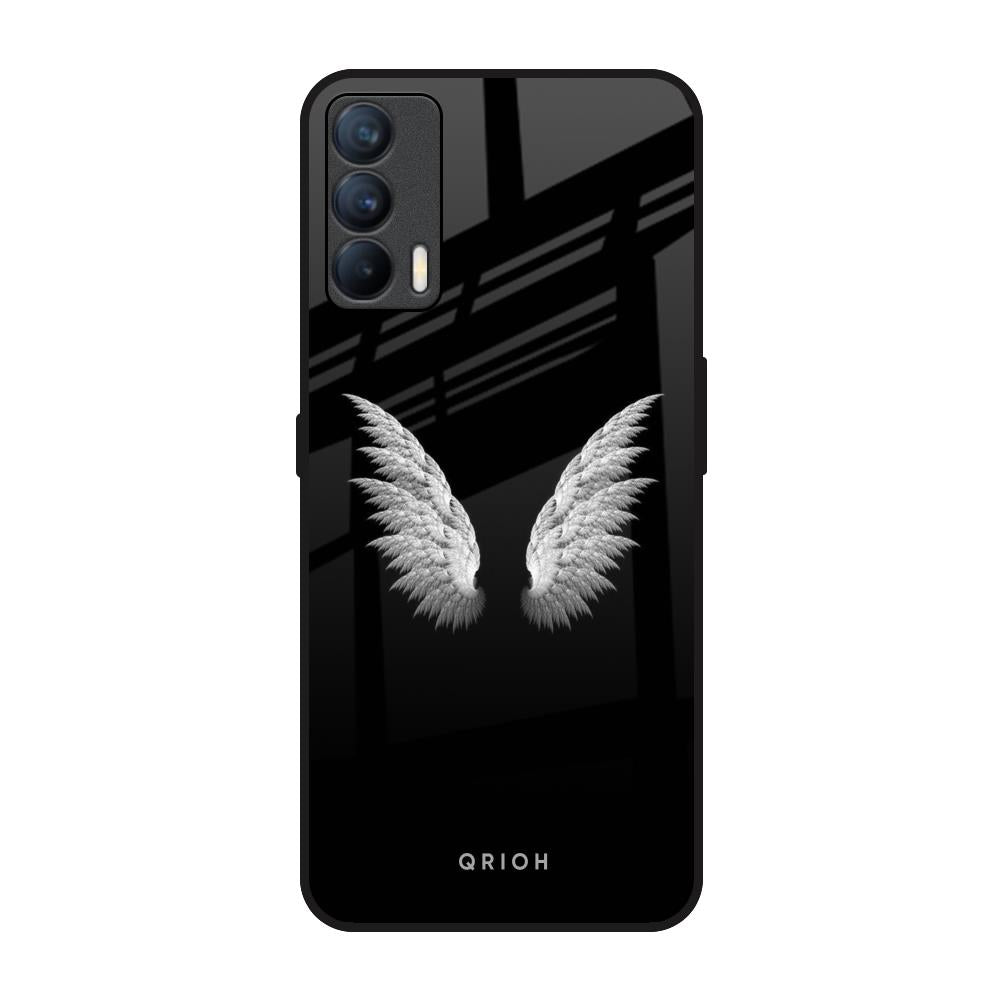 White Angel Wings Realme X7 Glass Back Cover Online