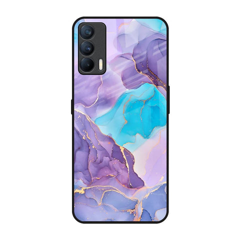 Alcohol ink Marble Realme X7 Glass Back Cover Online