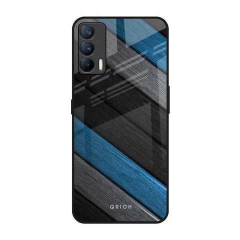 Multicolor Wooden Effect Realme X7 Glass Back Cover Online