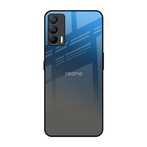 Blue Grey Ombre Realme X7 Glass Back Cover Online