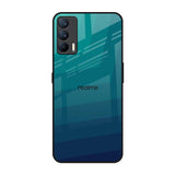 Green Triangle Pattern Realme X7 Glass Back Cover Online