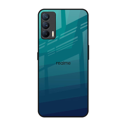 Green Triangle Pattern Realme X7 Glass Back Cover Online