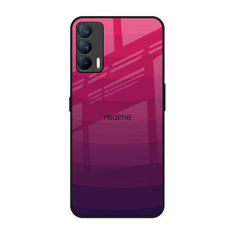 Wavy Pink Pattern Realme X7 Glass Back Cover Online