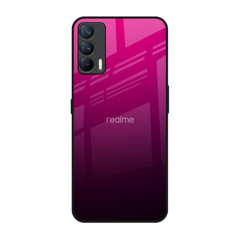 Purple Ombre Pattern Realme X7 Glass Back Cover Online