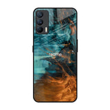 Golden Splash Realme X7 Glass Back Cover Online