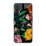 Flowers & Butterfly Realme X7 Glass Back Cover Online