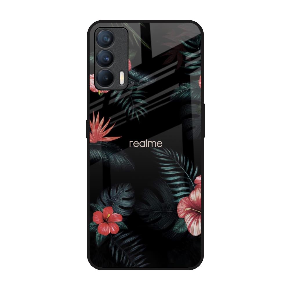 Tropical Art Flower Realme X7 Glass Back Cover Online