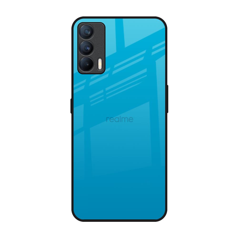 Blue Aqua Realme X7 Glass Back Cover Online