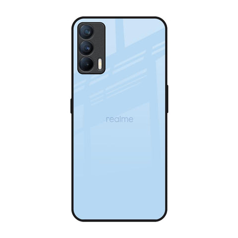 Pastel Sky Blue Realme X7 Glass Back Cover Online