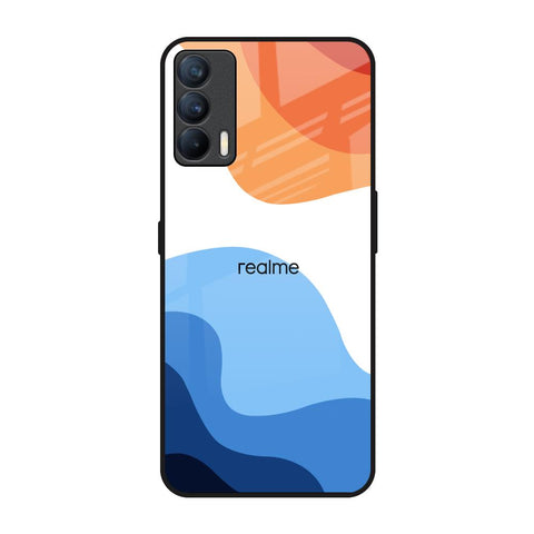 Wavy Color Pattern Realme X7 Glass Back Cover Online