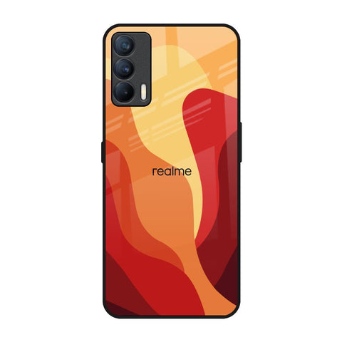 Magma Color Pattern Realme X7 Glass Back Cover Online