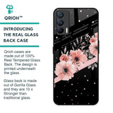 Floral Black Band Glass Case For Realme X7