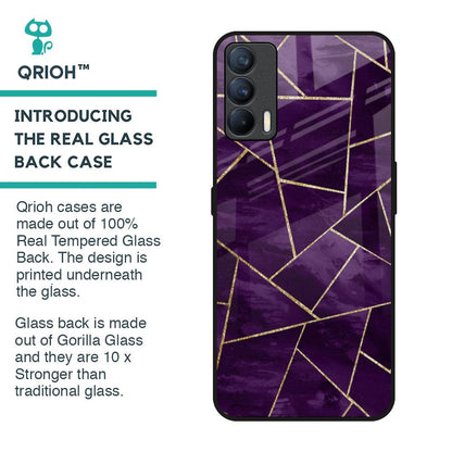 Geometric Purple Glass Case For Realme X7