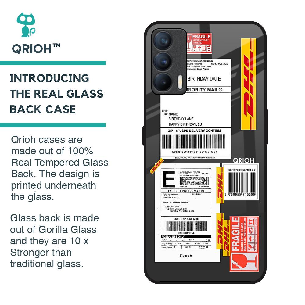 Cool Barcode Label Glass Case For Realme X7