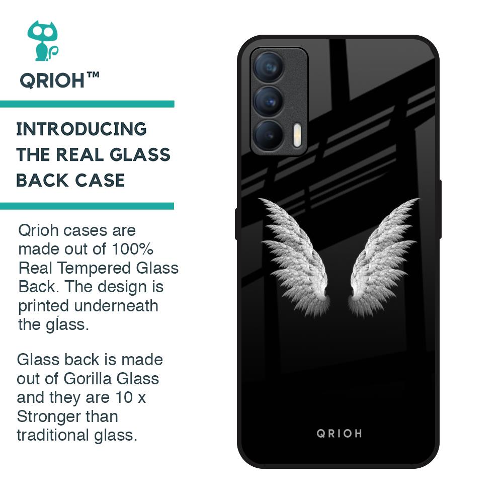 White Angel Wings Glass Case for Realme X7