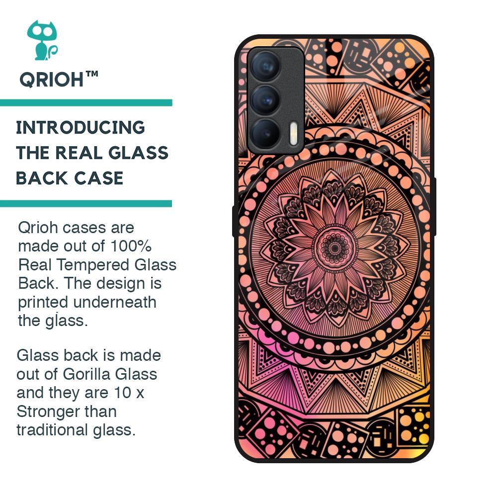 Floral Mandala Glass Case for Realme X7