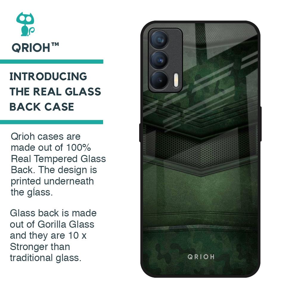 Green Leather Glass Case for Realme X7