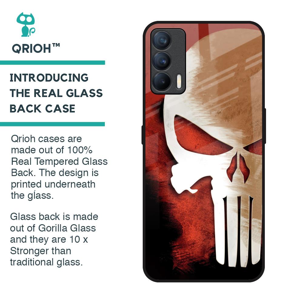 Red Skull Glass Case for Realme X7