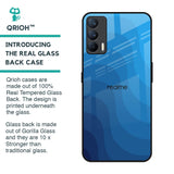 Blue Wave Abstract Glass Case for Realme X7