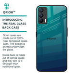 Green Triangle Pattern Glass Case for Realme X7