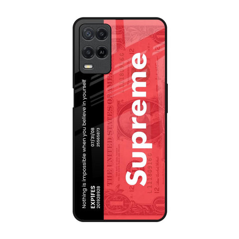 Supreme Ticket Oppo A54 Glass Back Cover Online