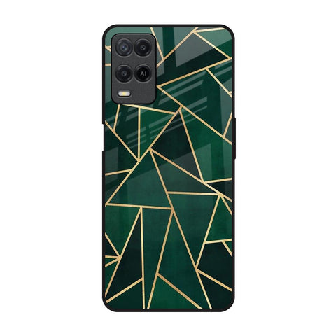 Abstract Green Oppo A54 Glass Back Cover Online
