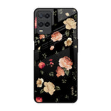 Black Spring Floral Oppo A54 Glass Back Cover Online