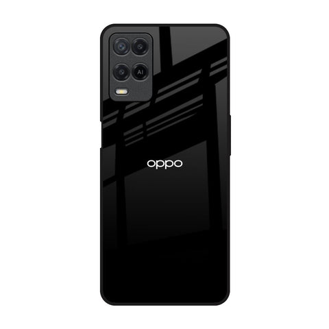 Jet Black Oppo A54 Glass Back Cover Online