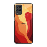 Magma Color Pattern Oppo A54 Glass Back Cover Online