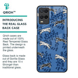 Blue Cheetah Glass Case for Oppo A54