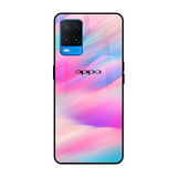 Colorful Waves Oppo A54 Glass Cases & Covers Online