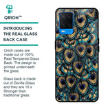 Peacock Feathers Glass case for Oppo A54