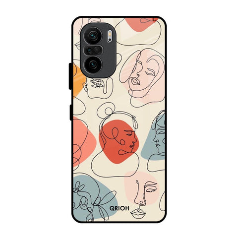 Abstract Faces Mi 11X Glass Back Cover Online
