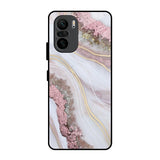 Pink & Gold Gllitter Marble Mi 11X Glass Back Cover Online