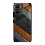 Tri Color Wood Mi 11X Glass Back Cover Online