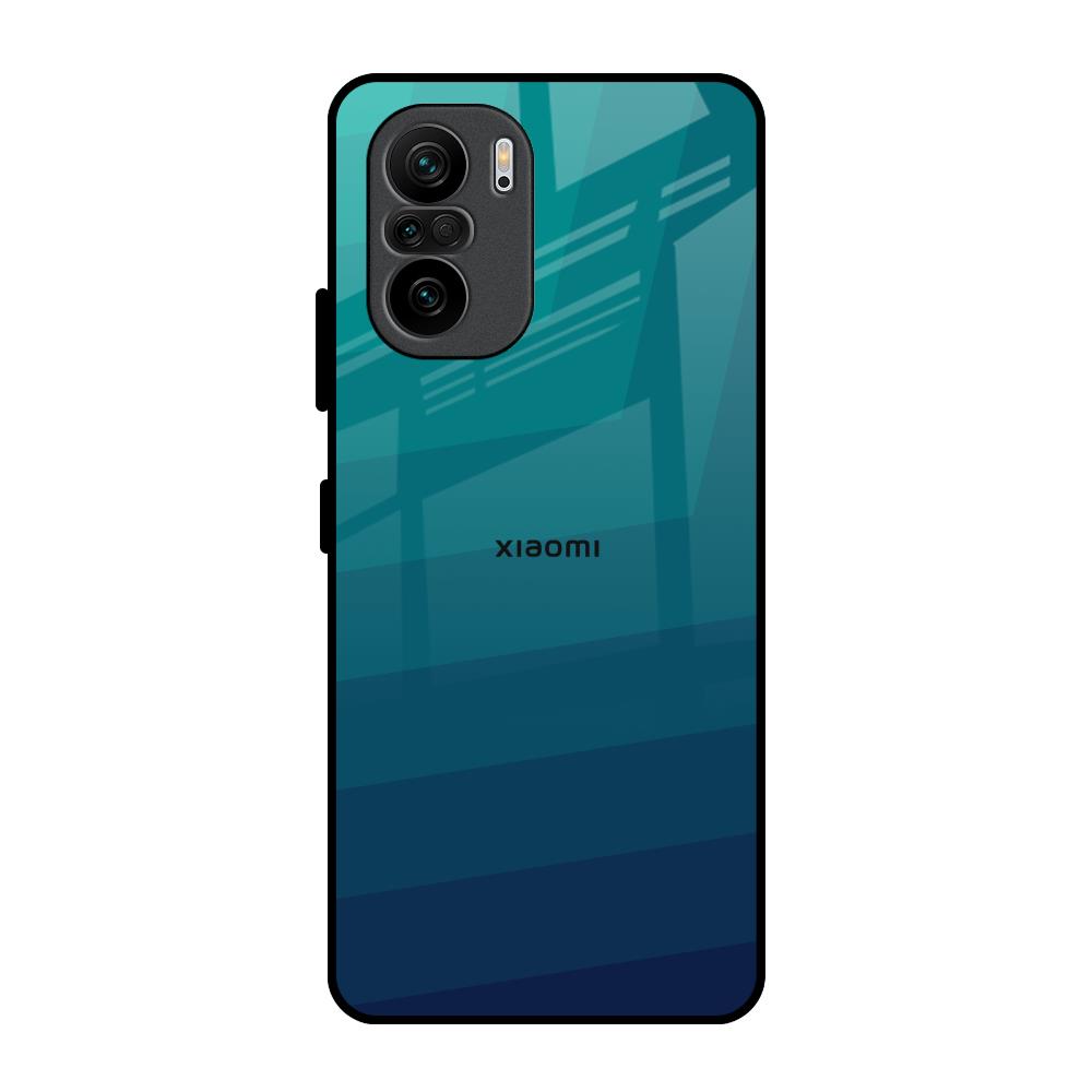 Green Triangle Pattern Mi 11X Glass Back Cover Online