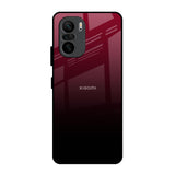Wine Red Mi 11X Glass Back Cover Online