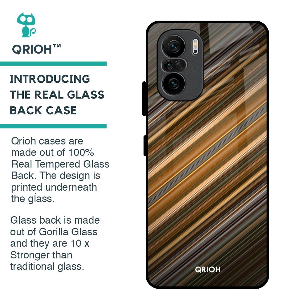 Diagonal Slash Pattern Glass Case for Mi 11X